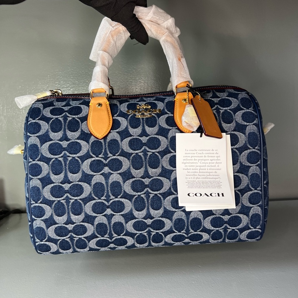 Coach Rowan Large Satchel Bag In Signature Canvas - Picture 10 of 15